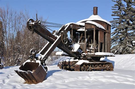 Historic Mining Steam Shovel During Alaska Winter Photograph By Gary