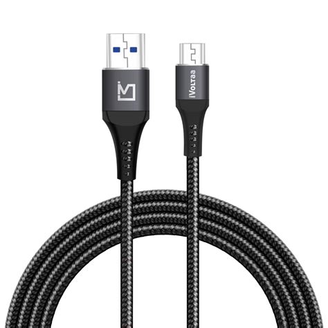 Ivoltaa Braided And Metal 4a Sync And Fast Charge Micro Usb Cable 1 M 3