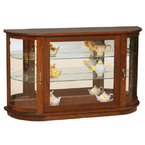 See drop down boxes (shown top right) to select your order preferences. Curio shown in Cherry. | Glass cabinet doors, Amish ...