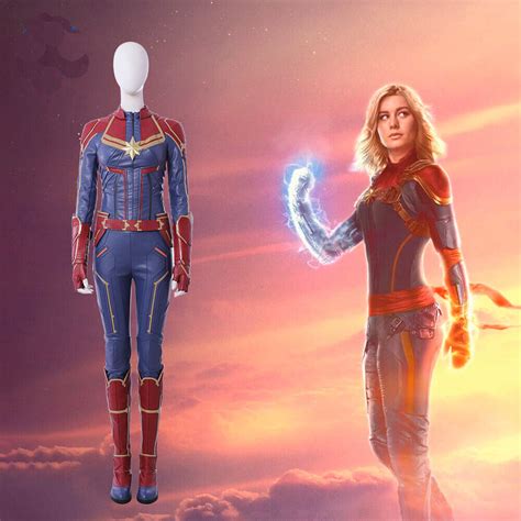 Captain Marvel Jumpsuits Carol Danvers Cosplay Costume Wishiny