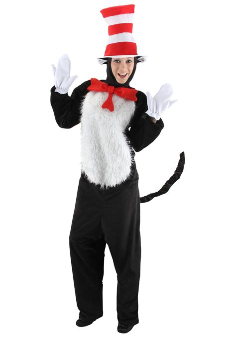 Deluxe Adult Cat In The Hat Costume Halloween Costumes