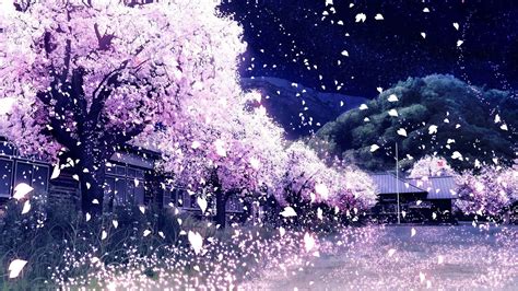Anime Scenery Wallpaper Cherry Blossom Anime Wallpaper Hd