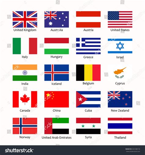 Simple Vector Flags Different Countries Flag Vector De Stock Libre De