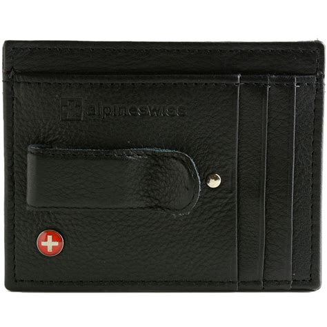 This men's wallet with money clip is made with advanced. AlpineSwiss RFID Blocking Mens Money Clip Leather ...
