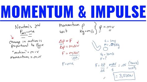 Momentum And Impulse With Examples High School And Ap Physics 1 Youtube