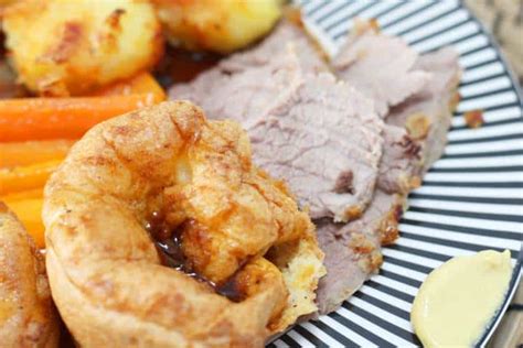 Roast Beef And Yorkshire Pudding A Typical British Roast Dinner