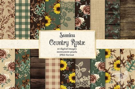 Country Rustic Digital Paper Textures ~ Creative Market