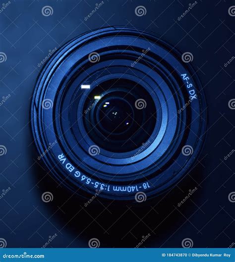 Zoom Lens Of A Dslr Or Digital Camera Stock Photo Image Of Blue