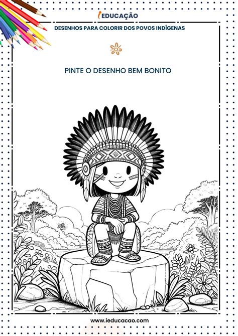 Povos Indígenas Para Colorir