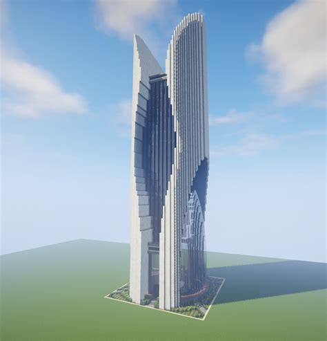 The mix of styles with the touches of modern with almost fantasy stuff too. Modern skyscrapers are always great :-) : Minecraftbuilds