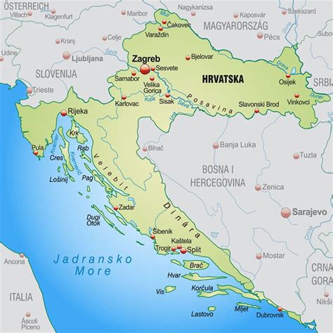 Vre Ica Blok Proglasiti Wyspy Chorwacji Mapa To No Odbiti Me Utim