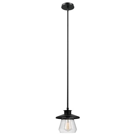 Globe Electric Nate 1 Light Oil Rubbed Bronze Pendant With Clear Glass Shade 64847 The Home Depot