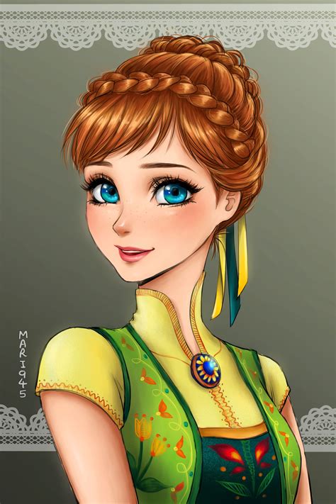 Anna -Frozen Fever | Disney princess anime, Disney princess drawings
