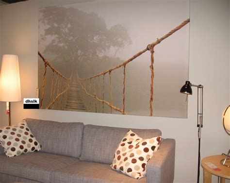 Ikea Premiar Jungle Journey Wall Art Print Huge Canvas Tree Bridge PremiÄr