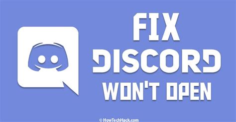 How To Fix Discord Wont Open How Tech Hack