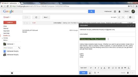 Formatting Your Messages In Gmail Youtube