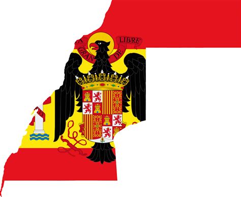 Download Flag Map Of Spanish Sahara Franco Spain Flag Clipartkey
