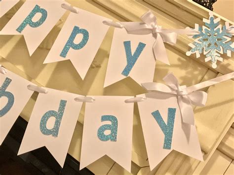 Winter Wonderland Birthday Banner Winter Onederland Snowflake Etsy