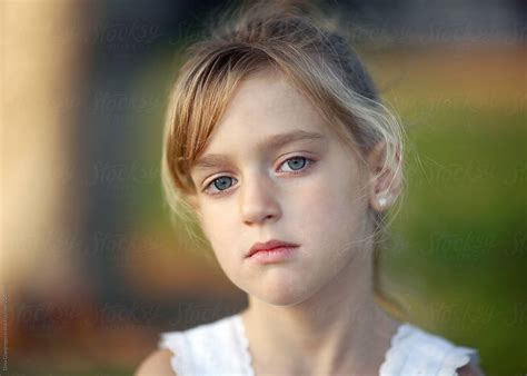 Portrait Of Beautiful Babe Girl With Hazel Eyes By Stocksy Contributor Dina Marie