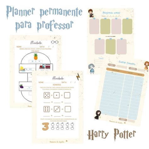Planner Para Professor Harry Potter Arquivo Em Pdf Elo