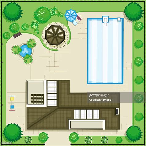 Residential House Plan Top View High Res Vector Graphic Getty Images
