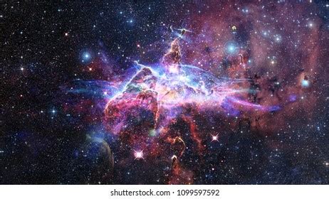 Mystic Mountain Region Carina Nebula Imaged Stock Photo