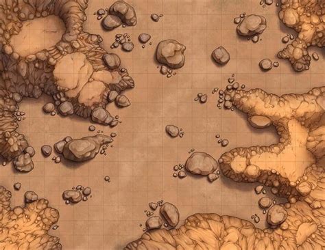 Muskrat Gorge 17x22 Battlemaps Dungeon Maps Desert Map Tabletop