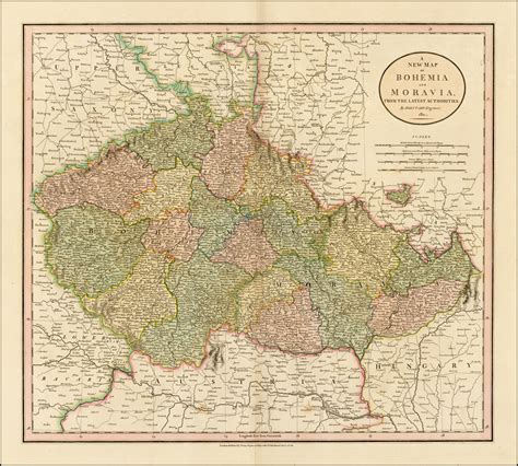 A New Map Of Bohemia Or Moravia From The Latest Authorities 1811