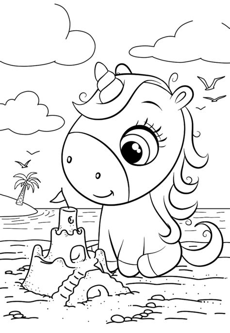 Free printable unicorn coloring book pages. Cute unicorn coloring pages - YouLoveIt.com