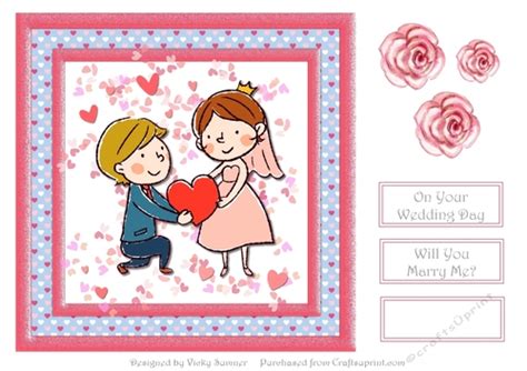 Cartoon Wedding Card - CUP759264_43136 | Craftsuprint