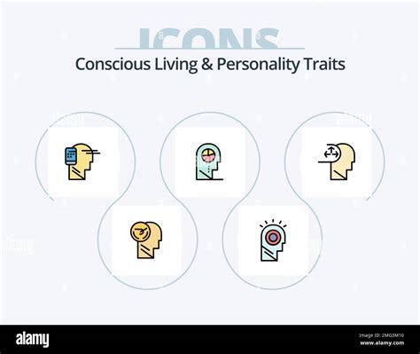 Concious Living And Personality Traits Line Filled Icon Pack 5 Icon