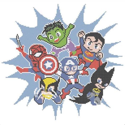 Let's unicorn words counted cross stitch pattern by ursula michael to download and print online. BOGO FREE Superheroes Marvel DC comics characters Halk ...