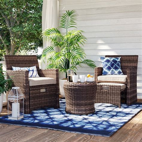 Enjoy free shipping on most stuff, even big stuff. Halsted Wicker Small Space Patio Furniture Set | Best ...