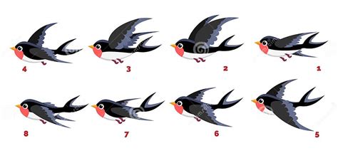 Cute Animated Bird Stock Vector Illustration Of Movement 234068050