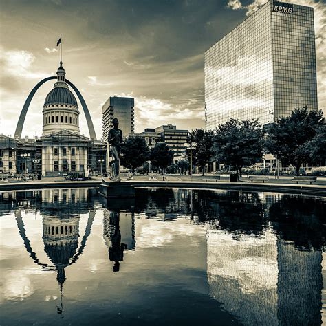 Architectural Reflections Of Saint Louis In Sepia Photograph By Gregory