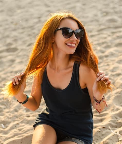 Redhead On Beach Images Free Download On Freepik
