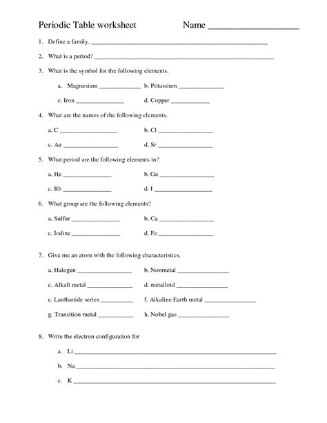 21 posts related to periodic table facts worksheet answer key. 13 Best Images of Element Symbols Worksheet Answer Key ...