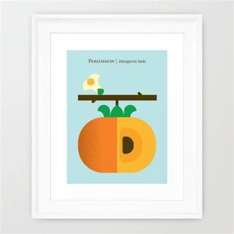 It was painted during the song dynasty. Fruit: Persimmon Framed Art Print by Christopher Dina ...