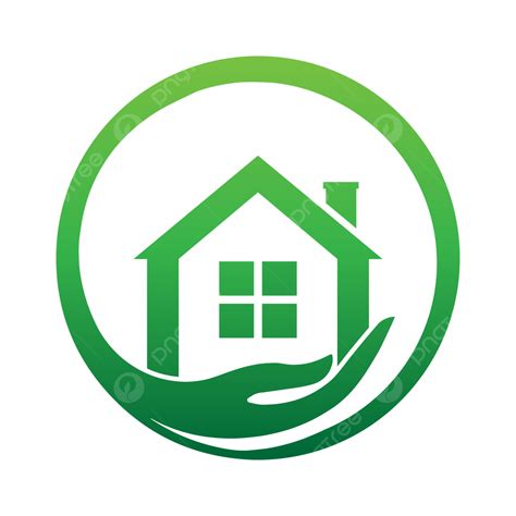 Green House Logo Vector House Logo House Hand Logo Home Logo Png And