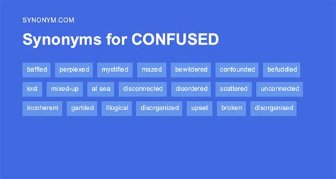 Another Word For Confused Synonyms And Antonyms