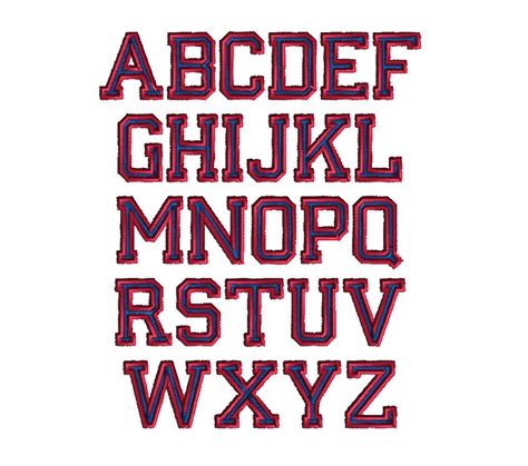 Varsity Font Machine Embroidery Designs Instant Download