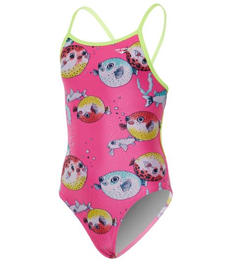 The Finals Girls Reel It In Foil Flutter Back One Piece Swimsuit At