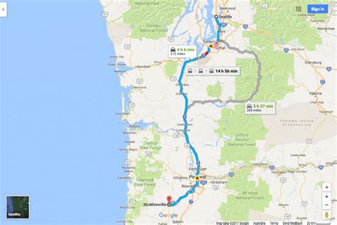 Seattle To California Road Trip Map Printable Maps
