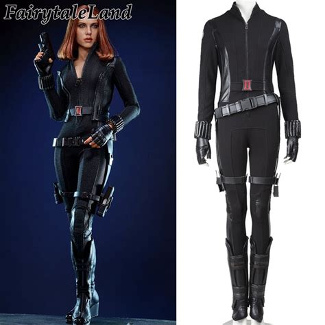 Captain America The Winter Soldier Black Widow Cosplay Costume