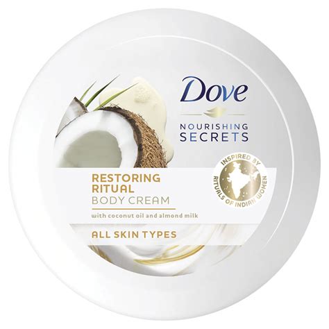 Dove Coconut Oil And Almond Body Cream 250ml Wilko