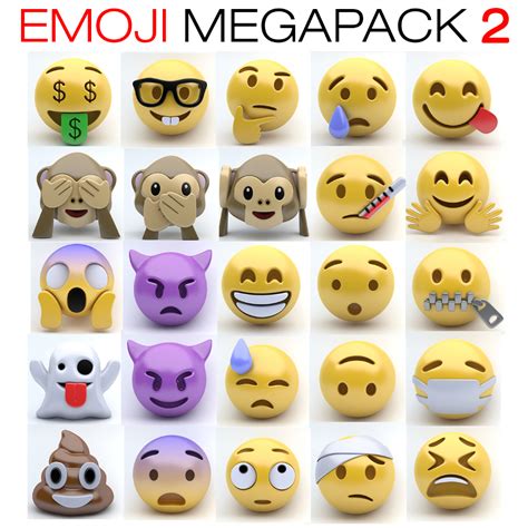 Emoji 2 3d Max Emoji 3d Model 3d Model Character