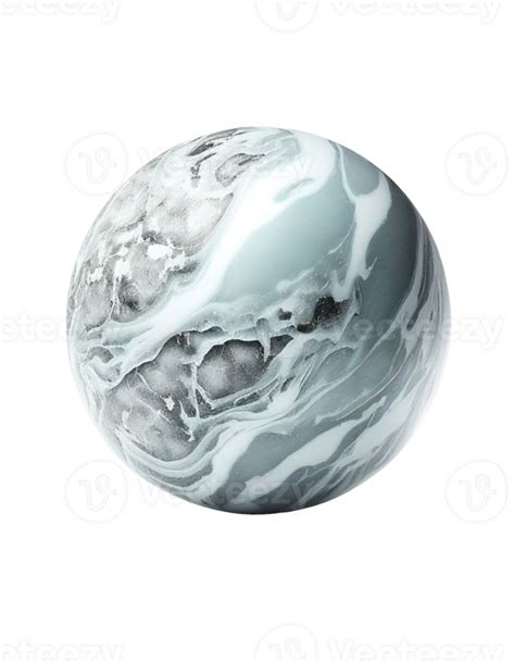 Free Marble Stone Ball Isolated On Transparent Created With Generative