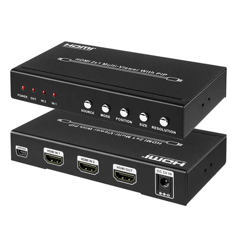 Hdmi 2x1 Multi Viewer Switch Seamless Switcher W Pip Function Support