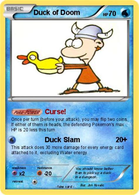 Pokémon Duck Of Doom 6 6 Curse My Pokemon Card