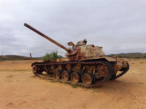 Abandoned Tank In Tunisia North Africa Maybe An American M 48 From